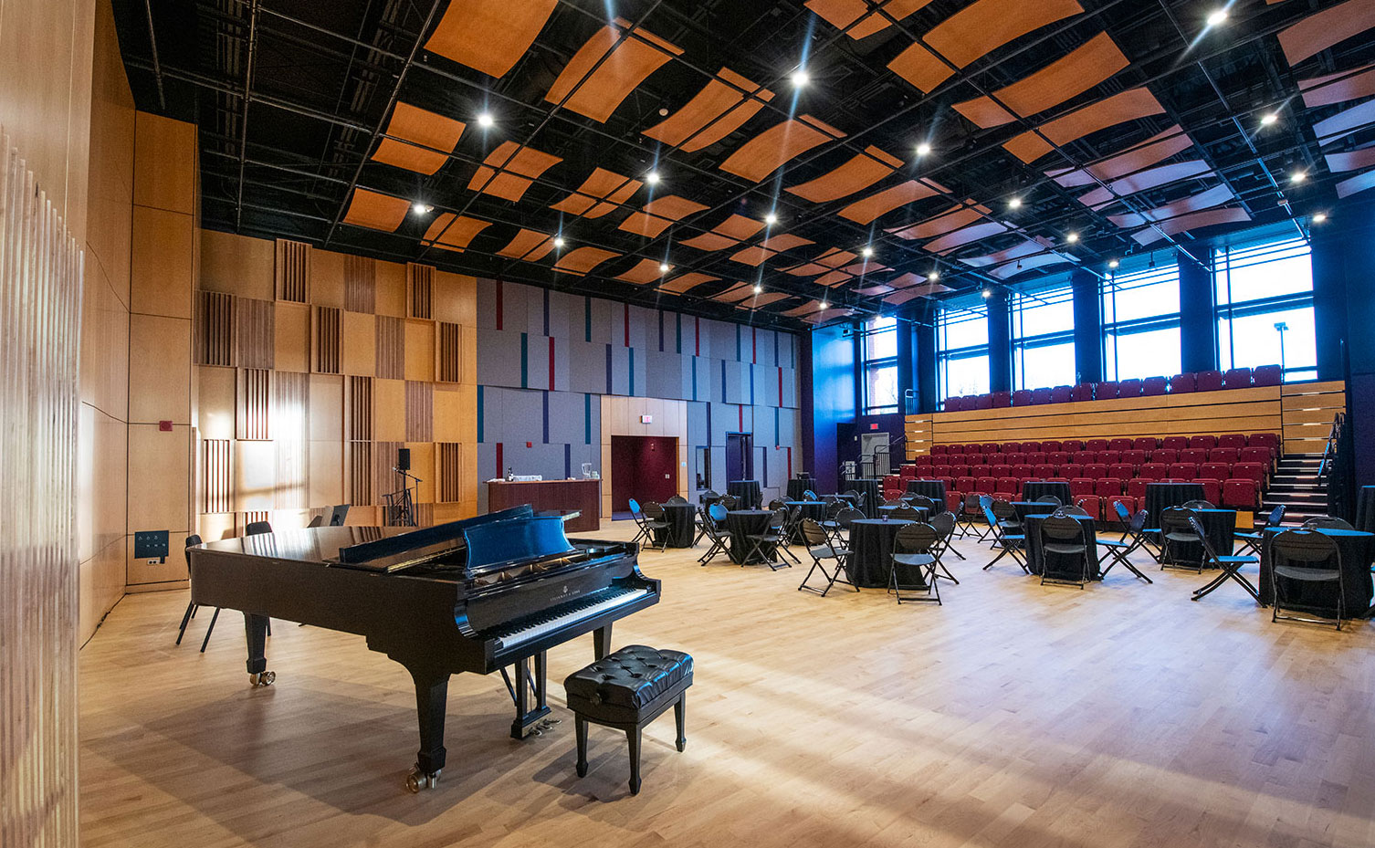 Large Rehearsal Hall inside the new Education and Rehearsal Wing at the Hylton Performing Arts Center.