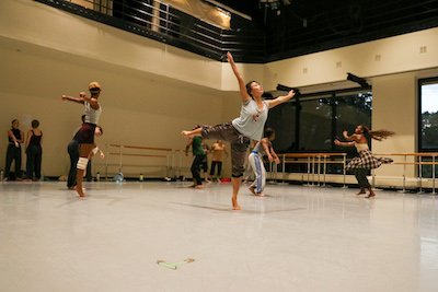 Mason School of Dance students rehearsing for "Double Octet." Photo by Jessie Ferguson