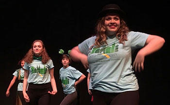 GMU Theater Student performing.