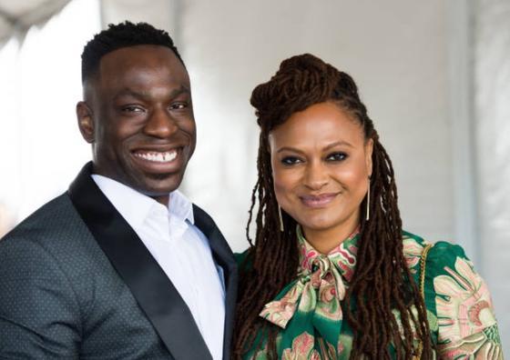Hans Charles with Ava Duvernay at the Film Independent Spirit Awards for the Netflix documentary 13th.
