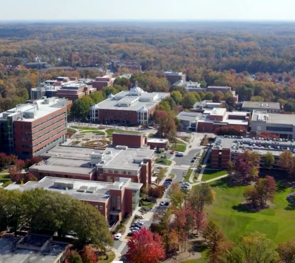 Aerial view of George Mason campus