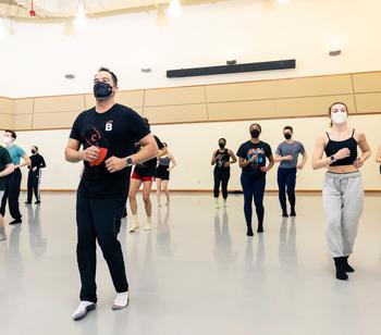 George Mason University’s School of Dance students working with Eduardo Vilaro